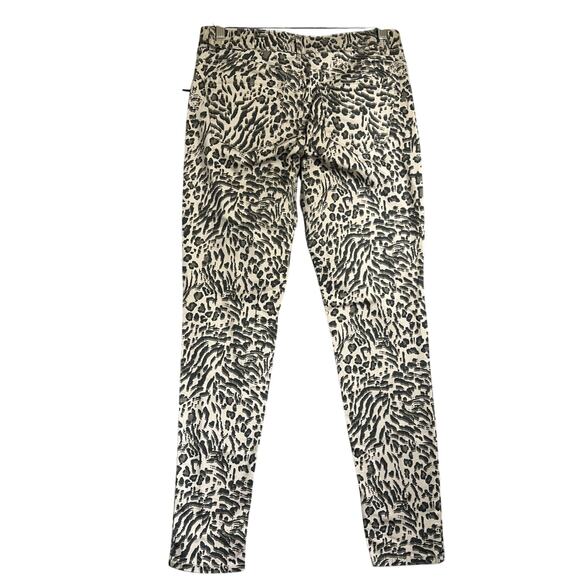 Democracy Jeans 8 Ab Technology Cheetah Leopard Animal Print Zipper Pockets - Picture 2 of 9